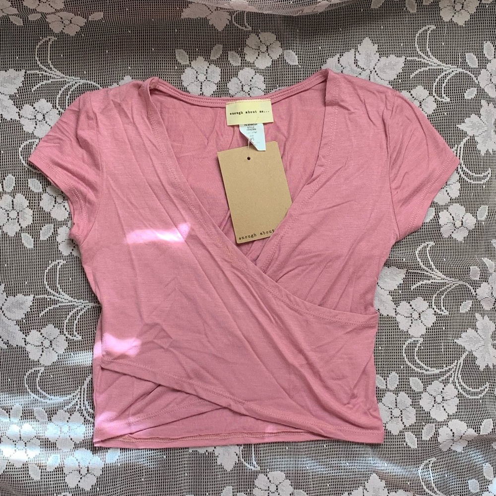 Enough About Me.. wrapped crop top size XS